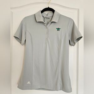 NWT Adidas Puremotion Athletic Golf Shirt Womens Medium Grey Gray Short Sleeve T